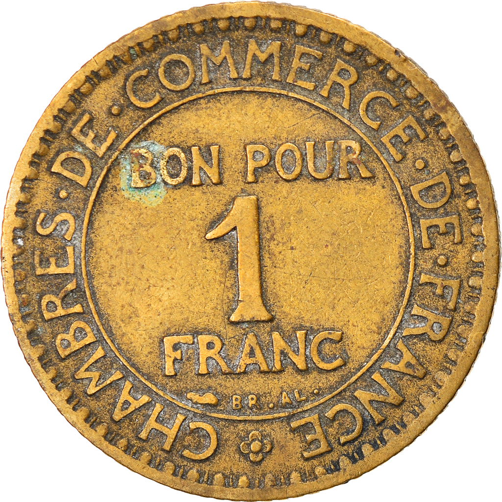 Coin, France, Chambre de commerce, Franc, 1923, Paris, 