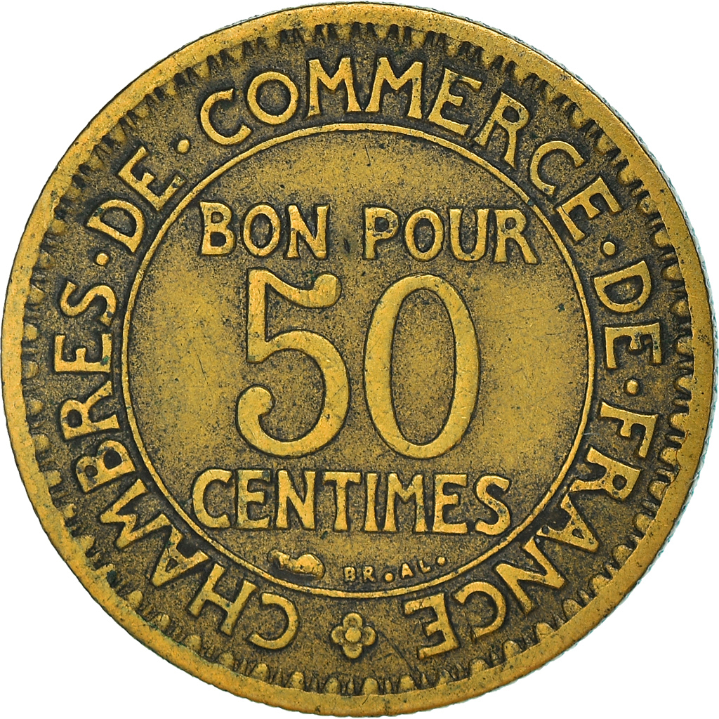 Coin, France, Chambre de commerce, 50 Centimes, 1924, 