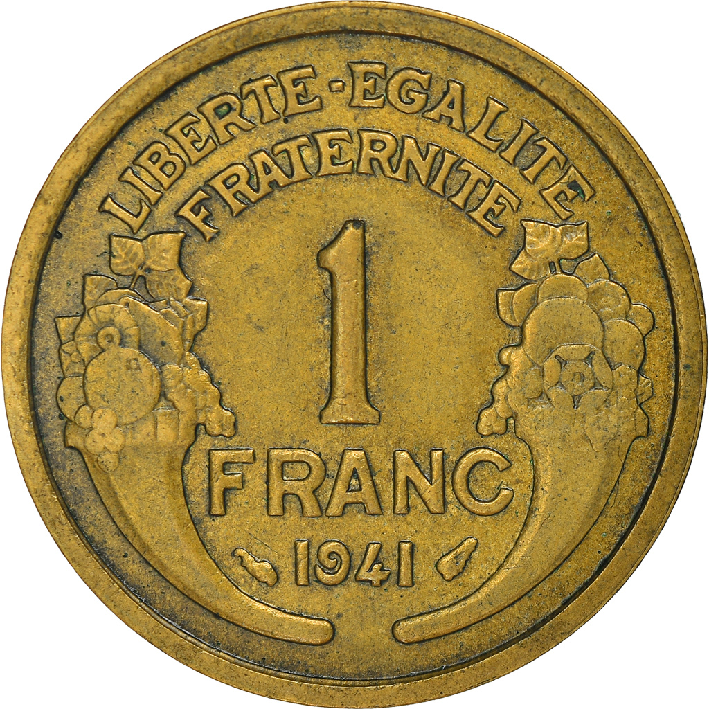 Coin, France, Morlon, Franc, 1941, Paris, , Aluminum-Bronze, KM:885