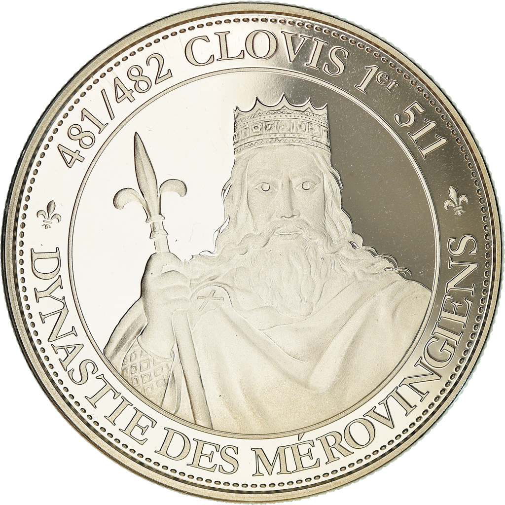France, Medal, Clovis Ier, Roi de France, Dynastie des Mérovingiens, 