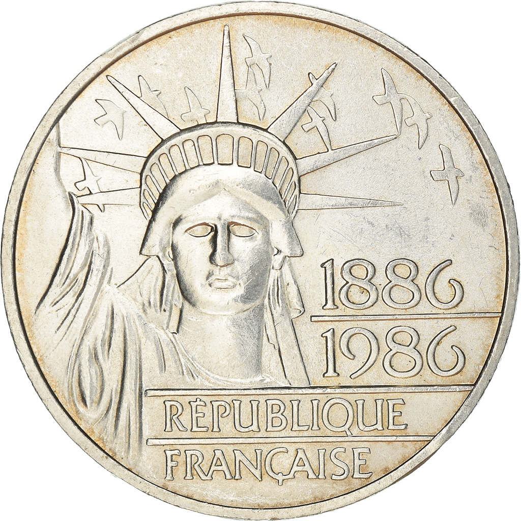 Coin, France, Statue de la Liberté, 100 Francs, 1986, Paris, , Silver