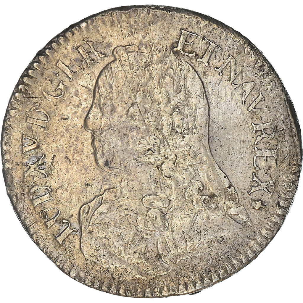 Coin, France, 1/5 Ecu, 1728, Reims, , Silver, Gadoury:298