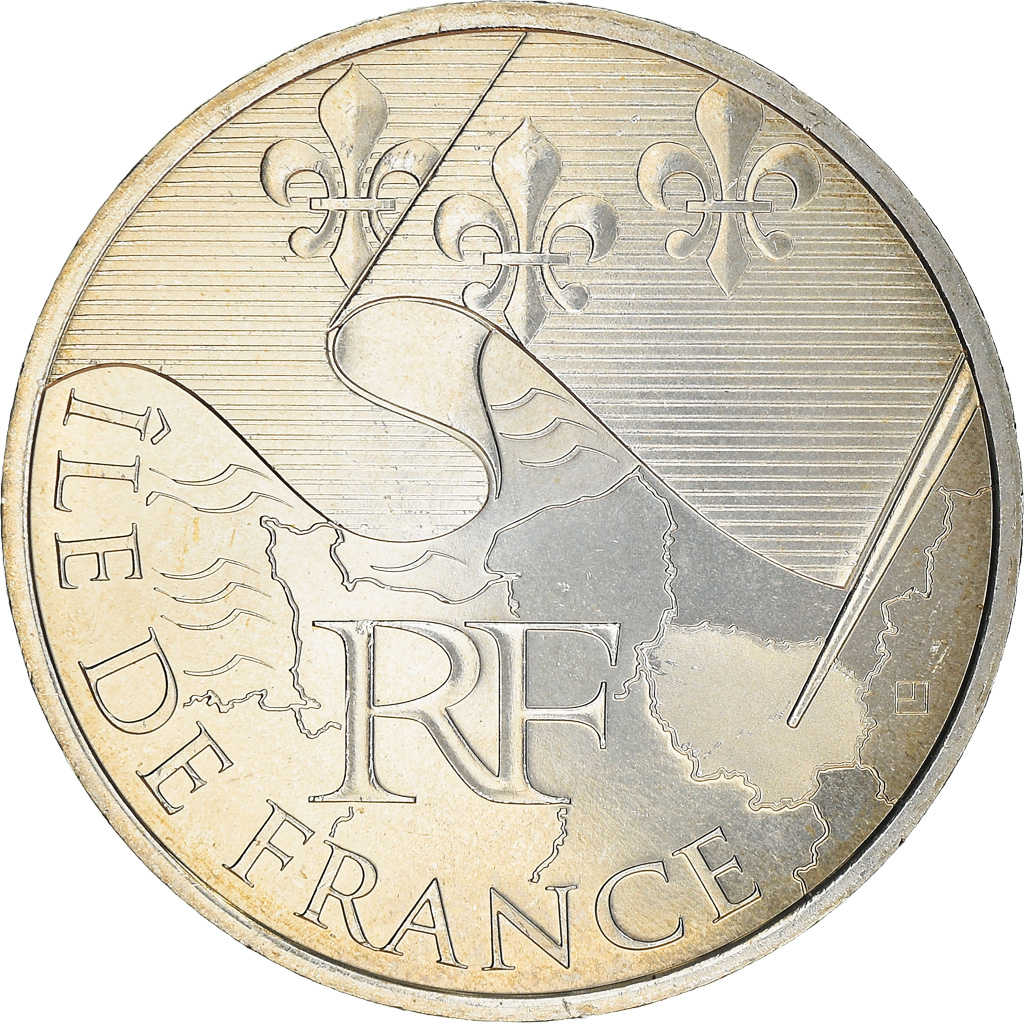 France, 10 Euro, Ile de France, 2010, Paris, , Silver, KM:1657