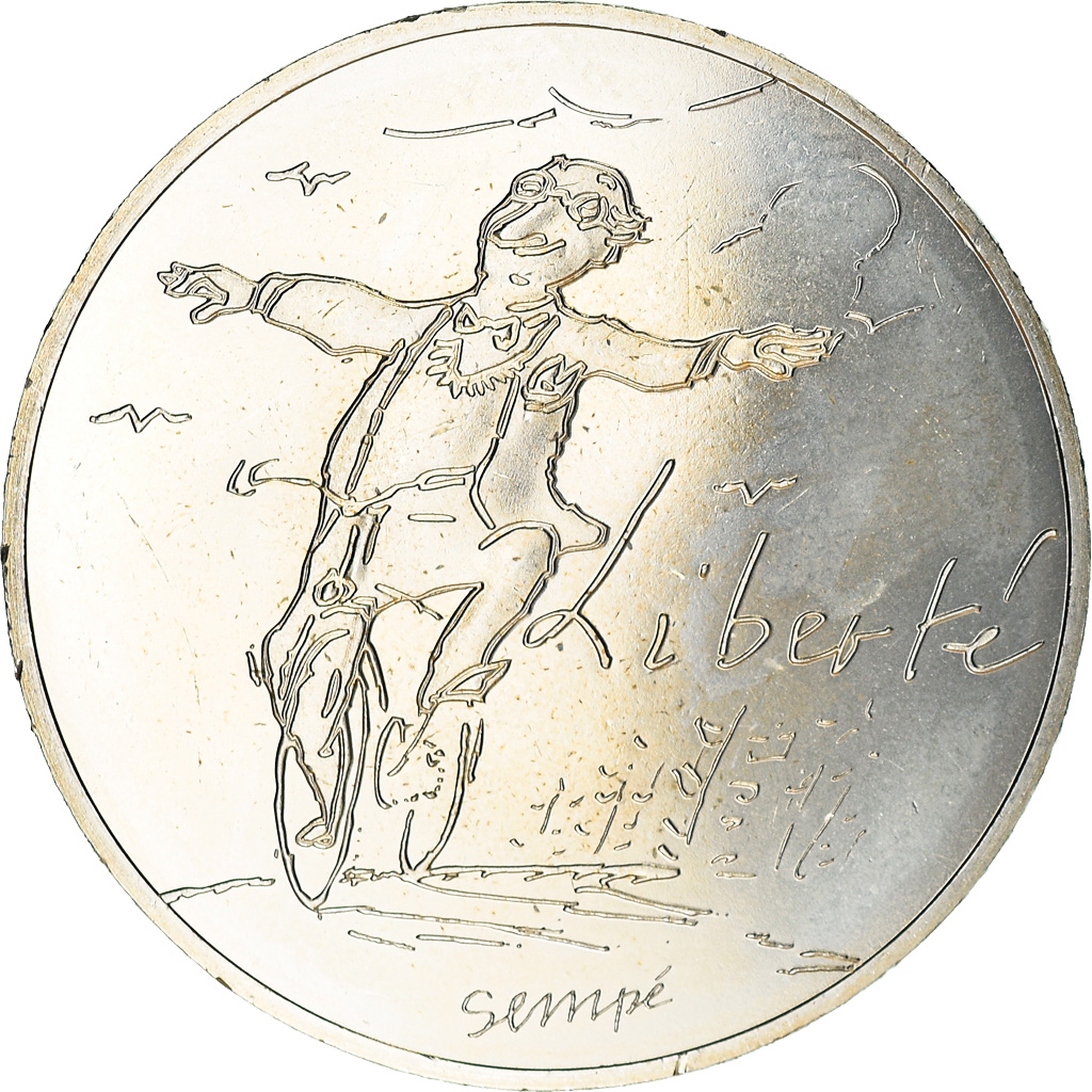 France, 10 Euro, Liberté, 2014, Paris, Sempé, , Silver