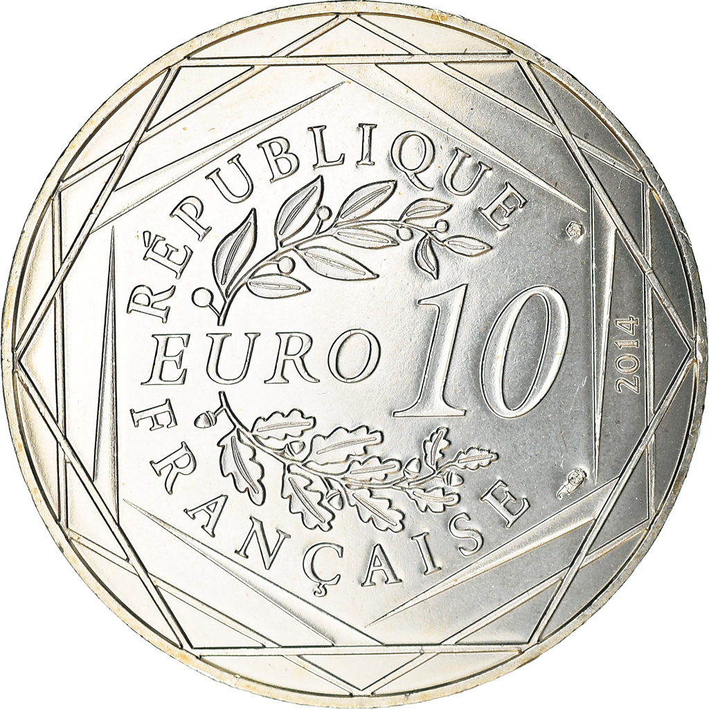 France, 10 Euro, Liberté, 2014, Paris, Sempé, , Silver