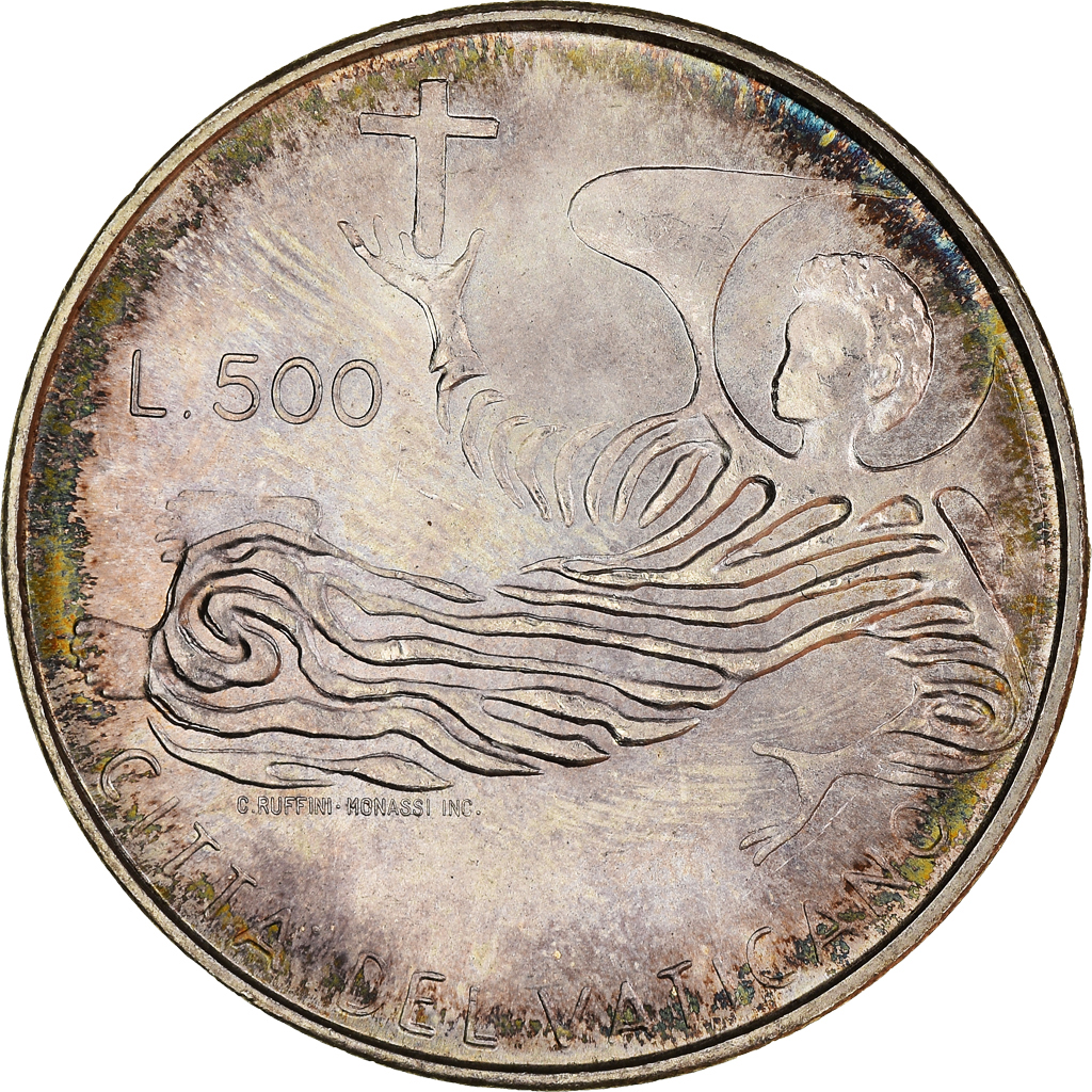 Coin, VATICAN CITY, Paul VI, 500 Lire, 1969, Roma, , Silver, KM:115