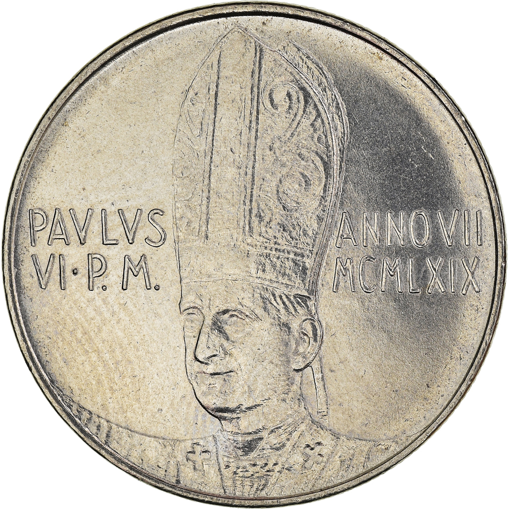 Coin, VATICAN CITY, Paul VI, 100 Lire, 1969, , Stainless Steel, KM:114