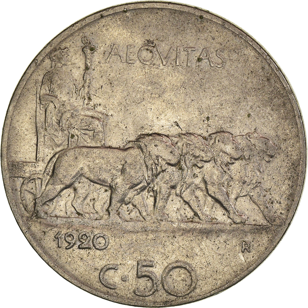 Coin, Italy, Vittorio Emanuele III, 50 Centesimi, 1920, Rome, , Nickel