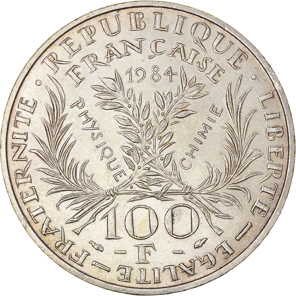 Coin, France, Marie Curie, 100 Francs, 1984, , Silver, KM955 Coin, France, Marie Curie, 100 Francs, 1984, , Silver, KM955