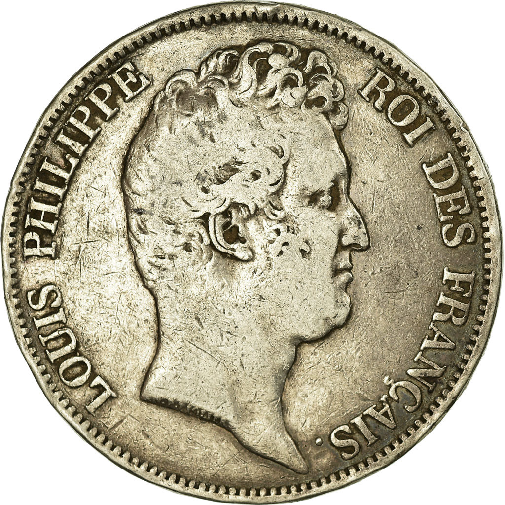Coin, France, Louis-Philippe, 5 Francs, 1830, Paris, VF, Silver