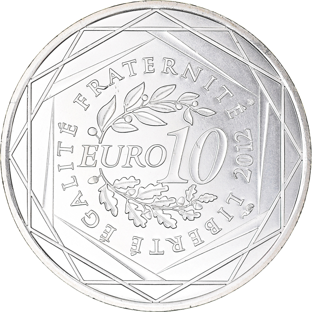 France, 10 Euro, Lorraine, 2012, MS(65-70), Silver