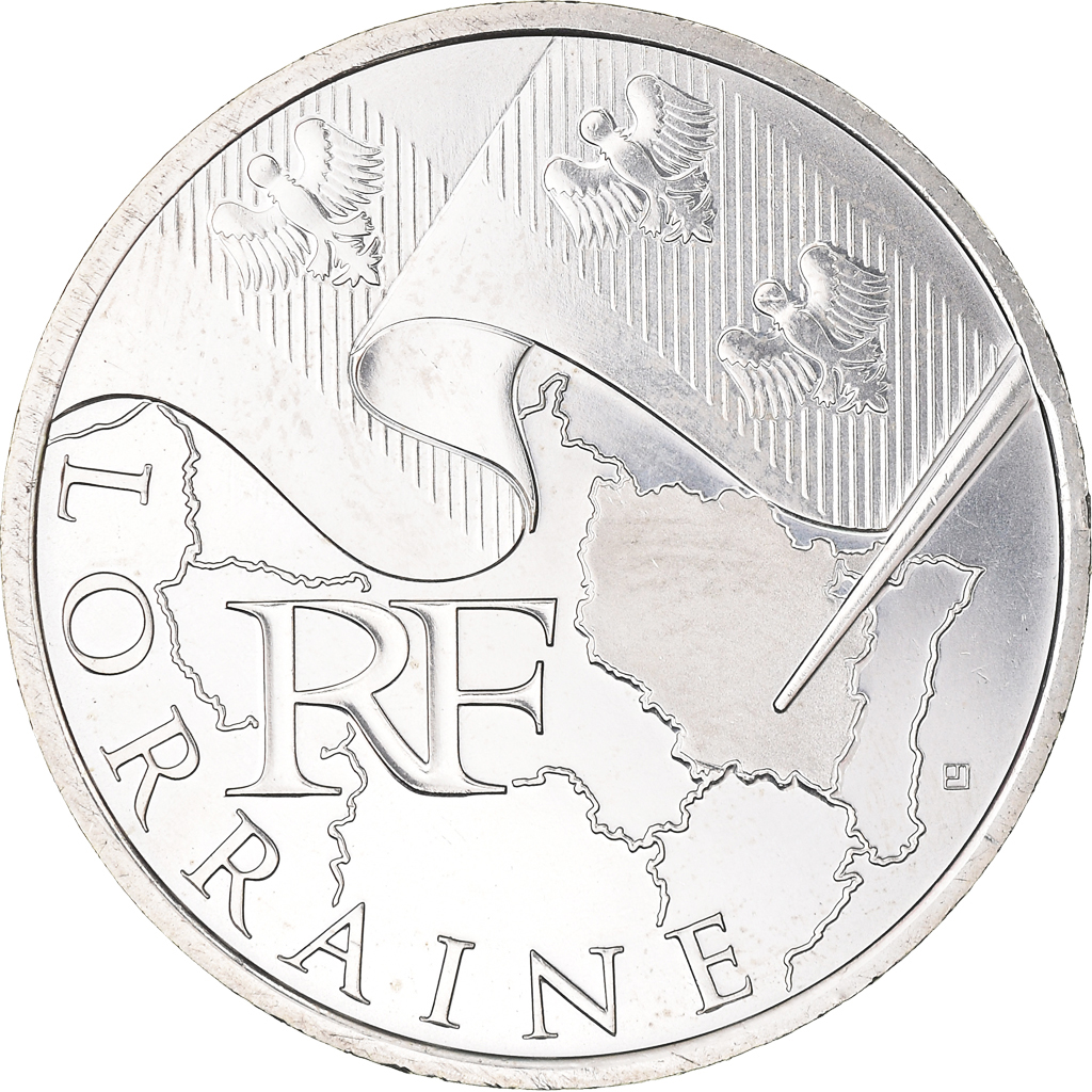 France, 10 Euro, Lorraine, 2010, , Silver