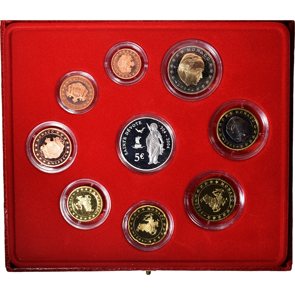 Monaco, Set 1 ct. - 5 Euro, Sainte Dévote, Proof, 2004, MDP, 