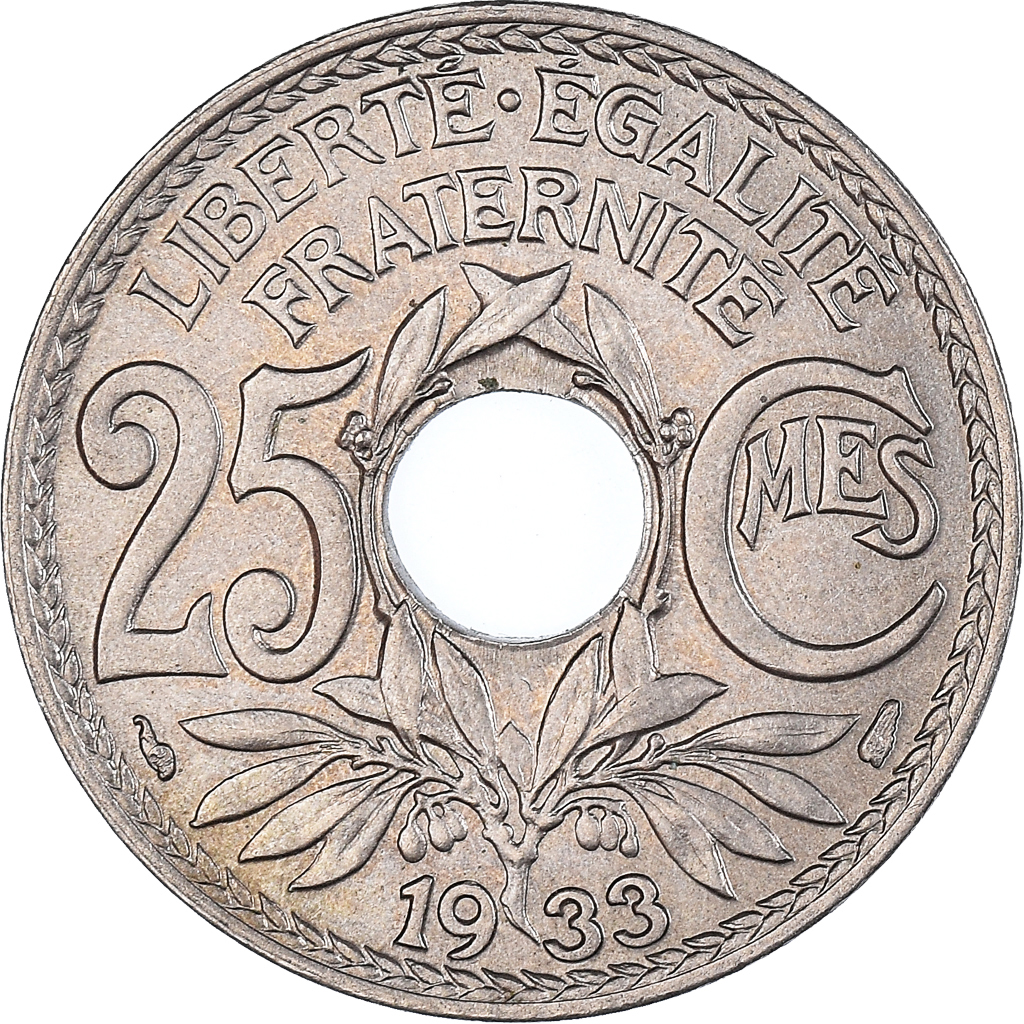 Coin, France, Lindauer, 25 Centimes, 1933, , Copper-nickel, KM:867a