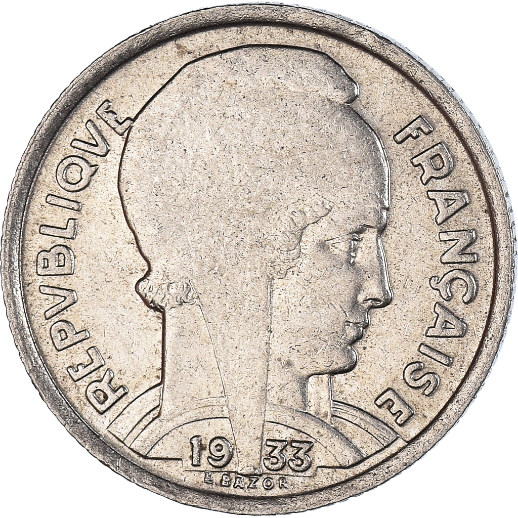 Coin, France, Bazor, 5 Francs, 1933, Paris, , Nickel, KM:887