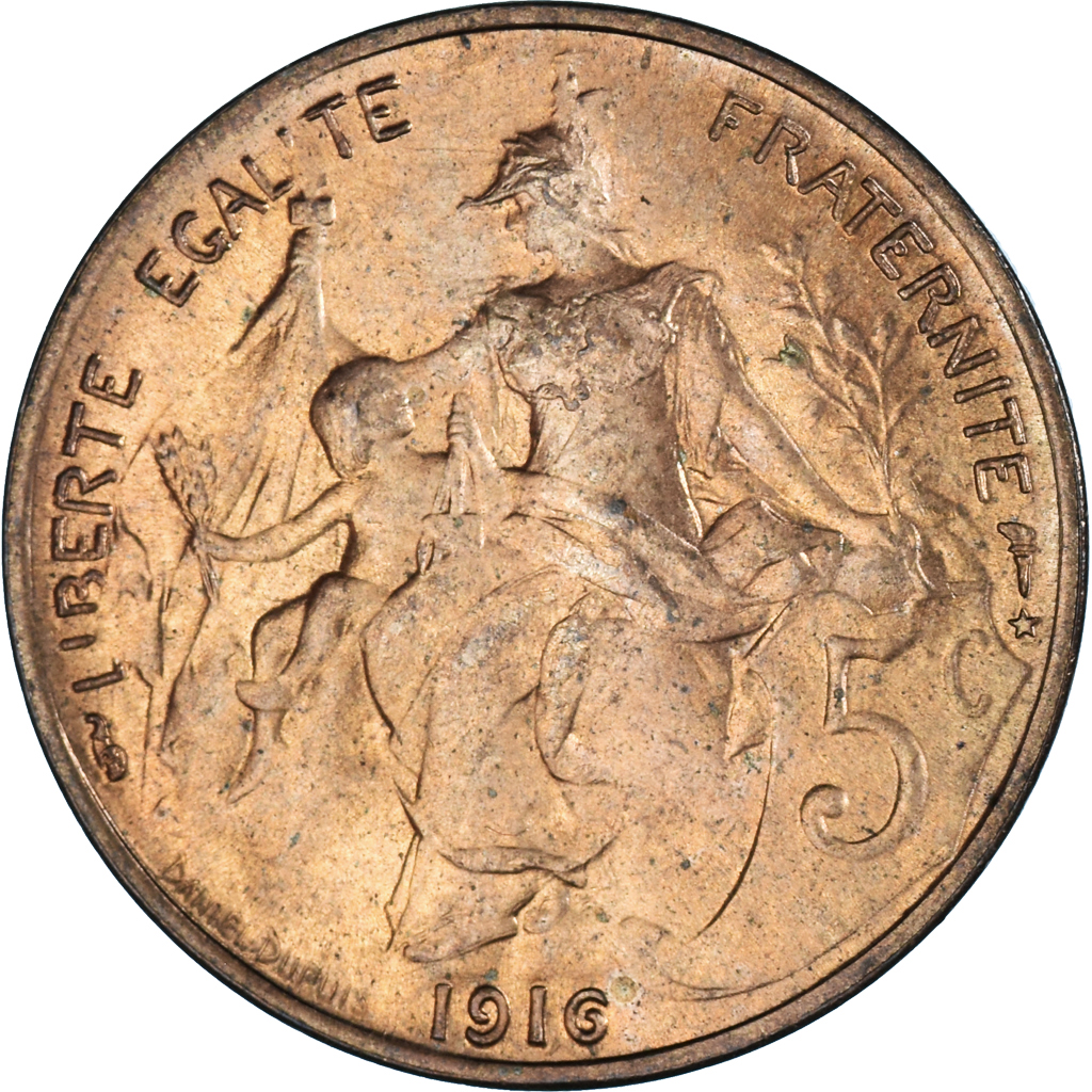 Coin, France, Dupuis, 5 Centimes, 1916, Paris, , Bronze, KM:842, Le