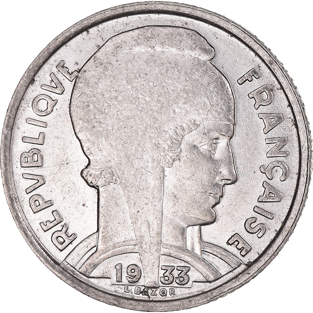 Coin, France, Bazor, 5 Francs, 1933, Paris, , Nickel, KM:887