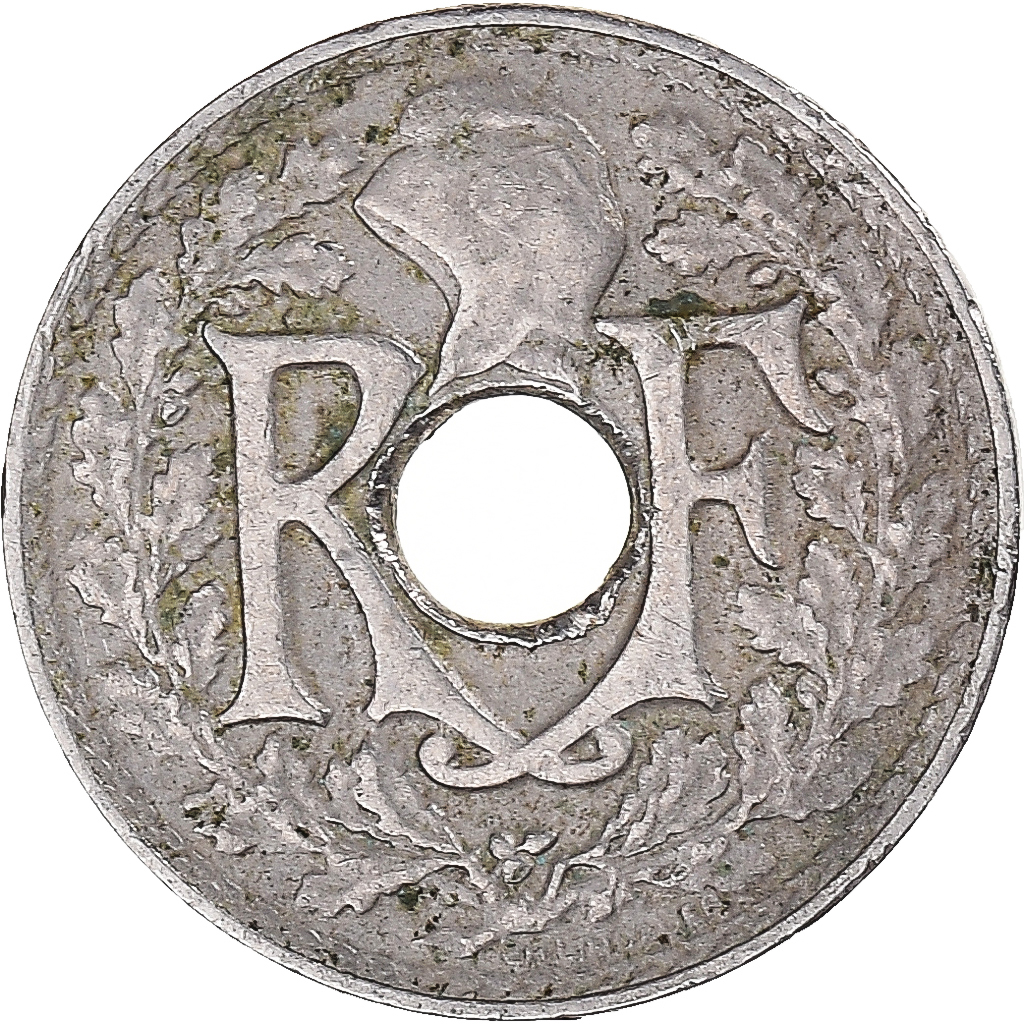 Münze, Frankreich, Lindauer, 5 Centimes, 1920, Petit module, S+, Kupfer-Nickel