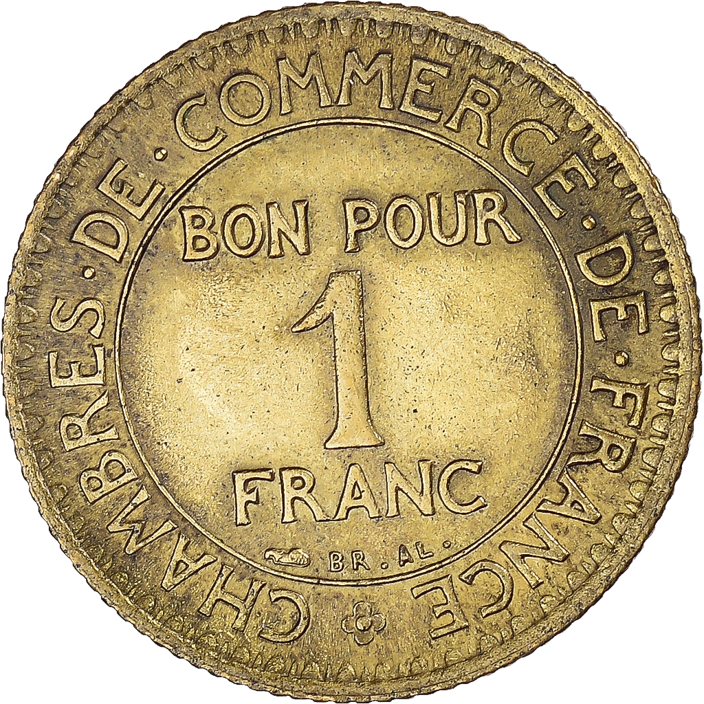 Coin, France, Chambre de commerce, Franc, 1921, Paris, Bon Pour, 