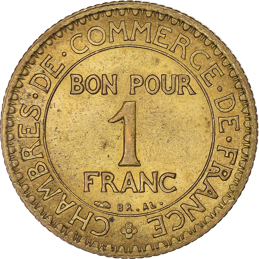 Coin, France, Chambre de commerce, Franc, 1922, Paris, Bon Pour, 