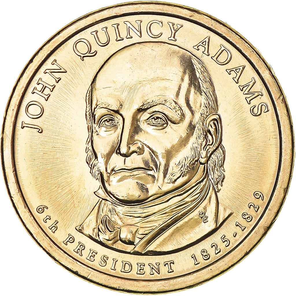 Coin, United States, Dollar, 2008, U.S. Mint, John Quincy Adams, 