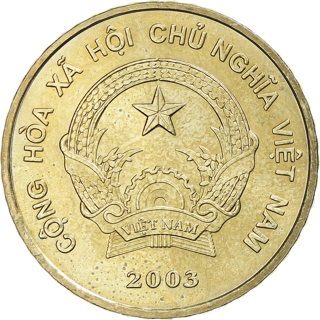 Coin, Vietnam, SOCIALIST REPUBLIC, 5000 Dông, 2003, Vantaa, , Brass