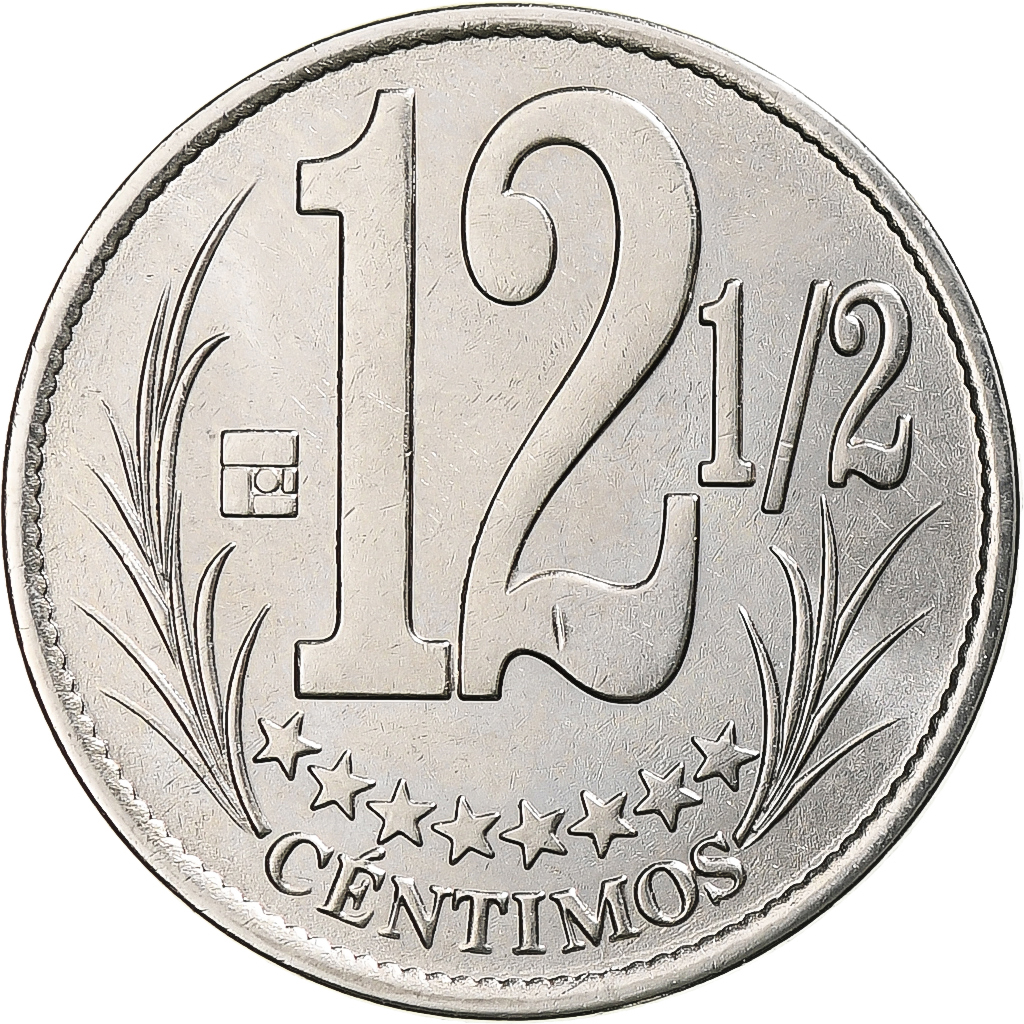 Venezuela, 12-1/2 Centimos, 2007, Maracay, Nickel plated steel, , KM:90