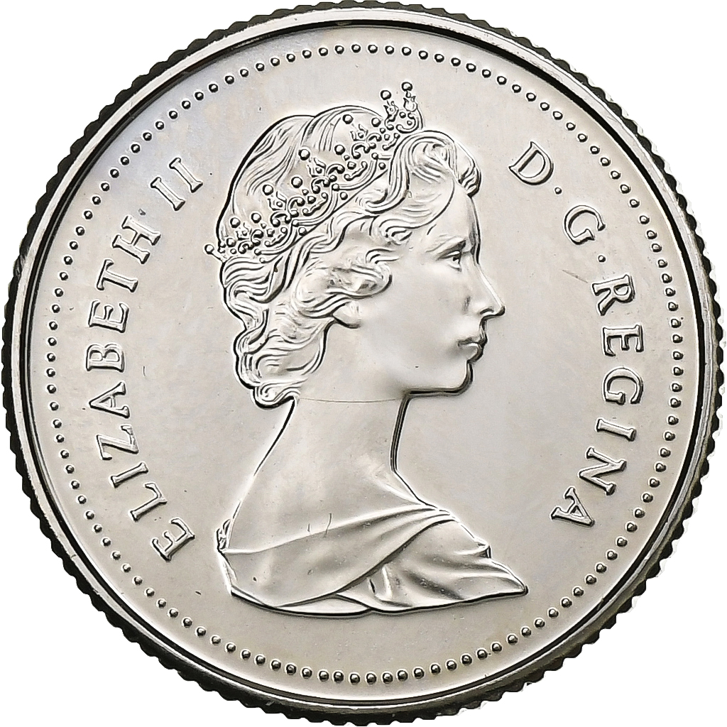 Canada, Elizabeth II, 10 Cents, 1988, Royal Canadian Mint, Nickel, 