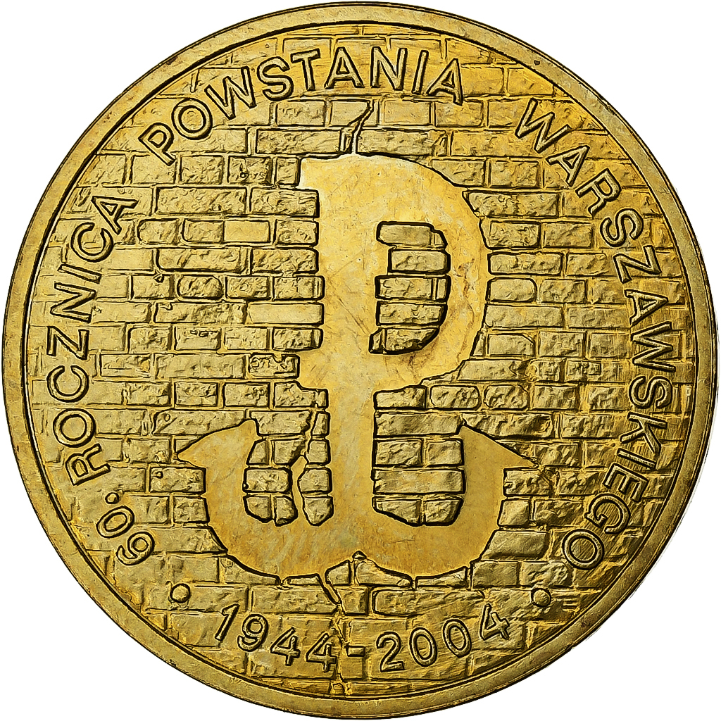 Polska, 2 Zlote, 2004, Warsaw, Mosiądz, MS(65-70), KM:496