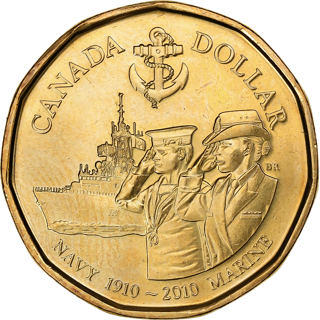 Canada, Elizabeth II, Dollar, 2010, Royal Canadian Mint, Aureate-Bronze Plated