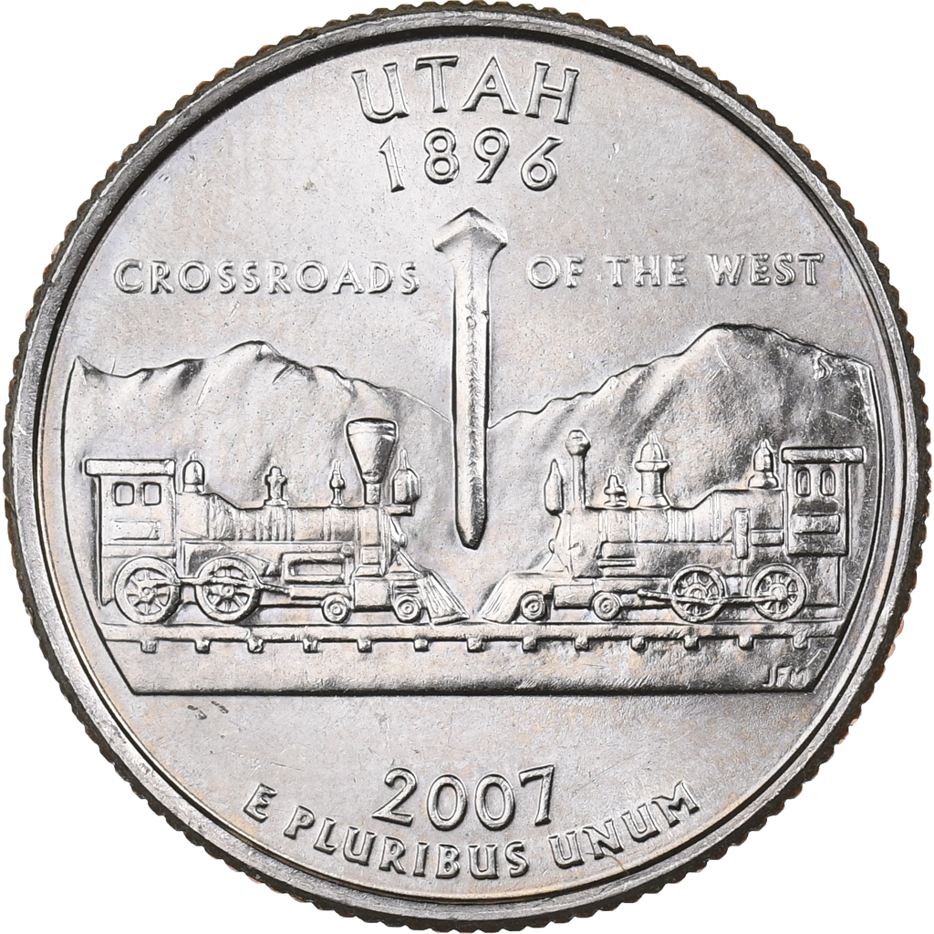 United States, Quarter, 2007, U.S. Mint, Copper-Nickel Clad Copper, 