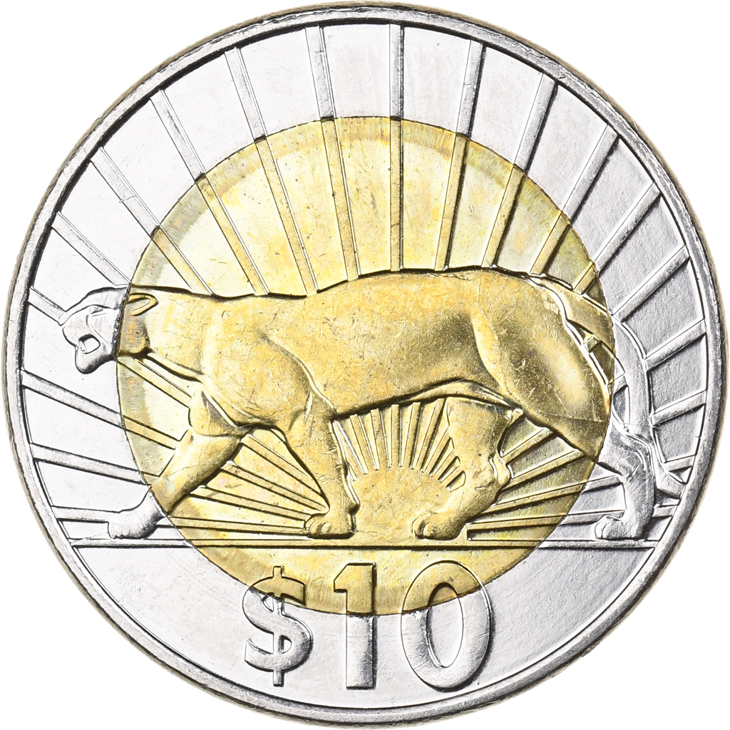 Uruguay, 10 Pesos Uruguayos, 2011, Bi-Metallic, , KM:134