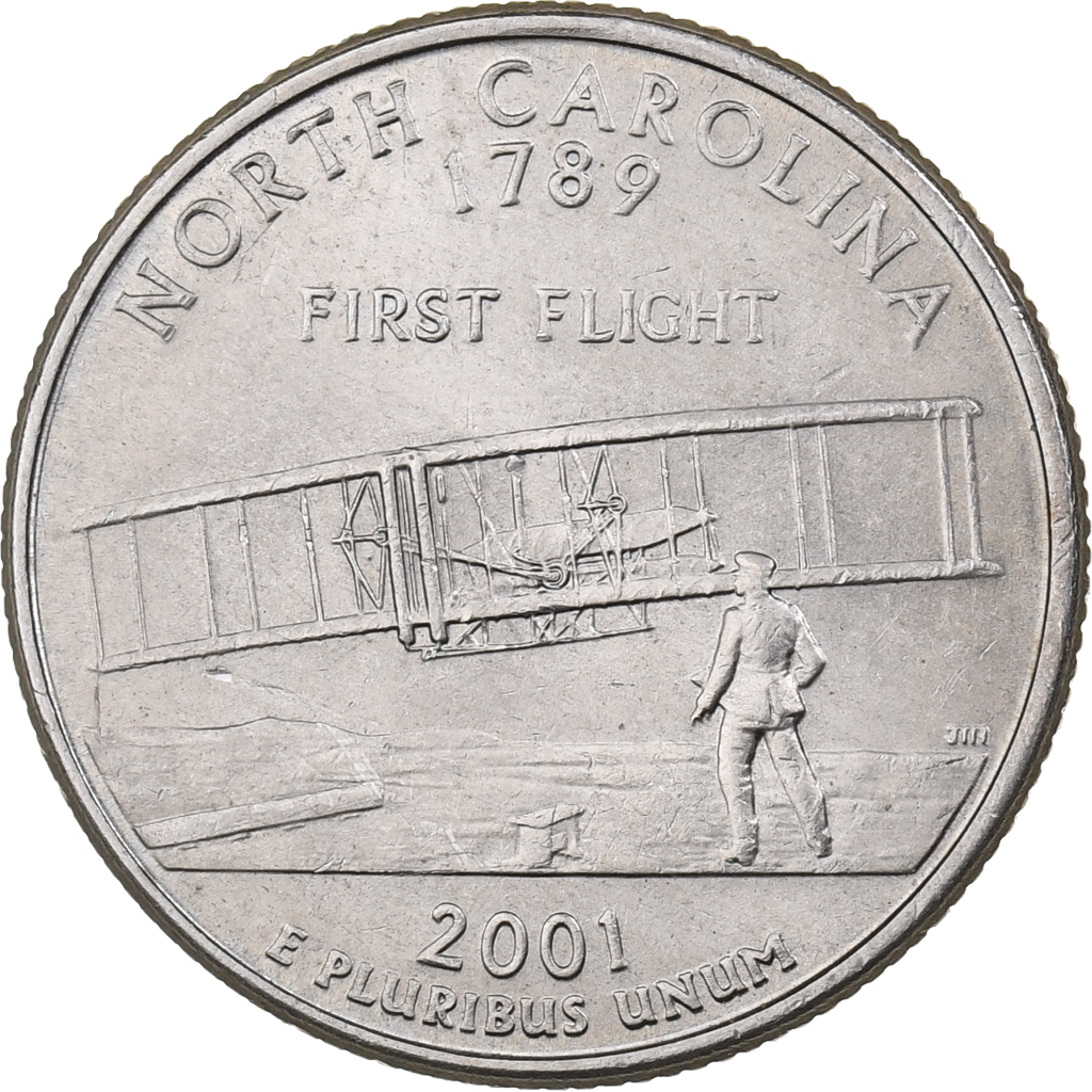 United States, Quarter, 2001, U.S. Mint, Copper-Nickel Clad Copper, 