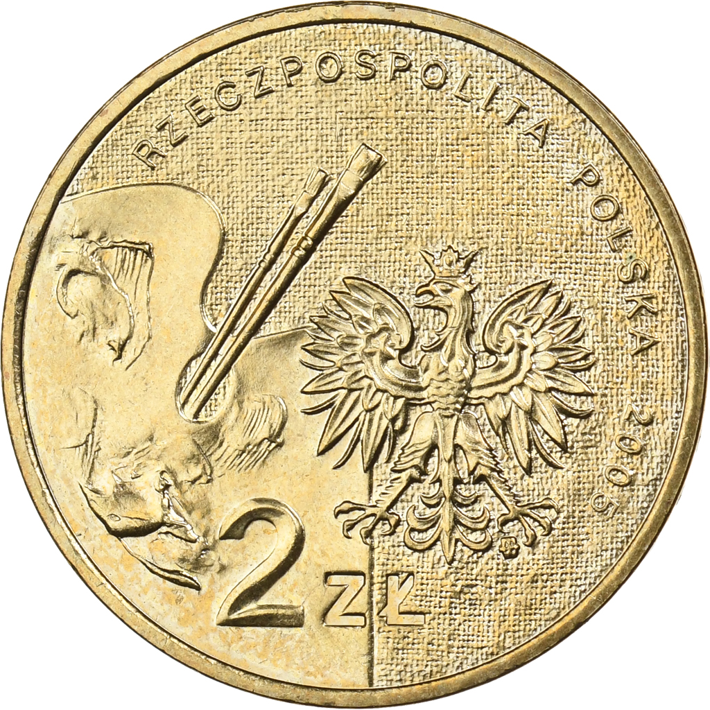 Poland, 2 Zlote, 2005, Warsaw, Brass, , KM:541