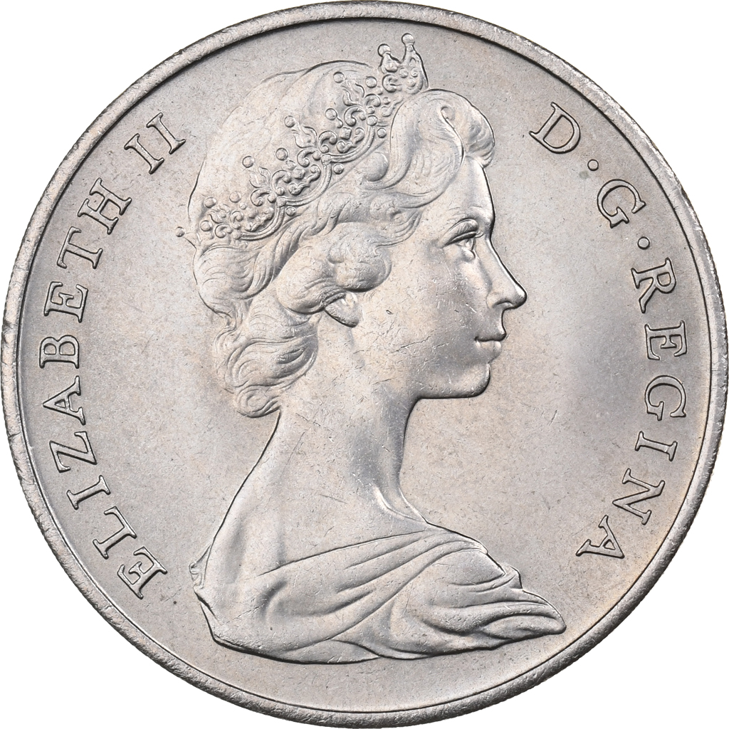 Gibraltar, Elizabeth II, Crown, 1967, Copper-nickel, , KM:4