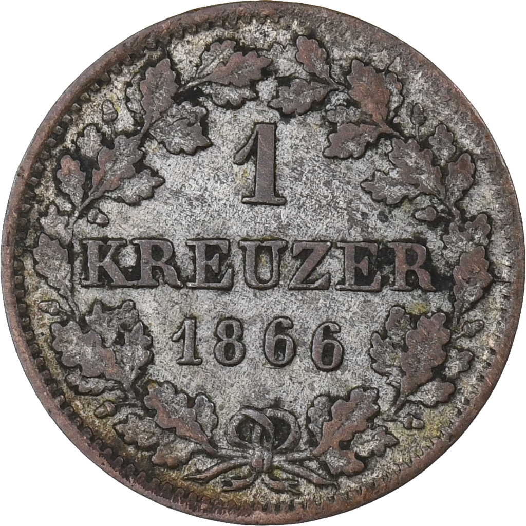 German States, BAVARIA, Ludwig II, Kreuzer, 1866, Silver, , KM:873