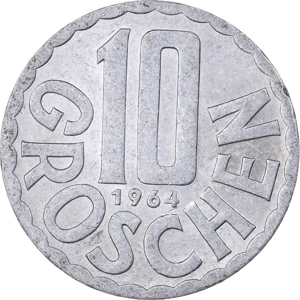 Austria, 10 Groschen, 1964, Vienna, Aluminum, , KM:2878