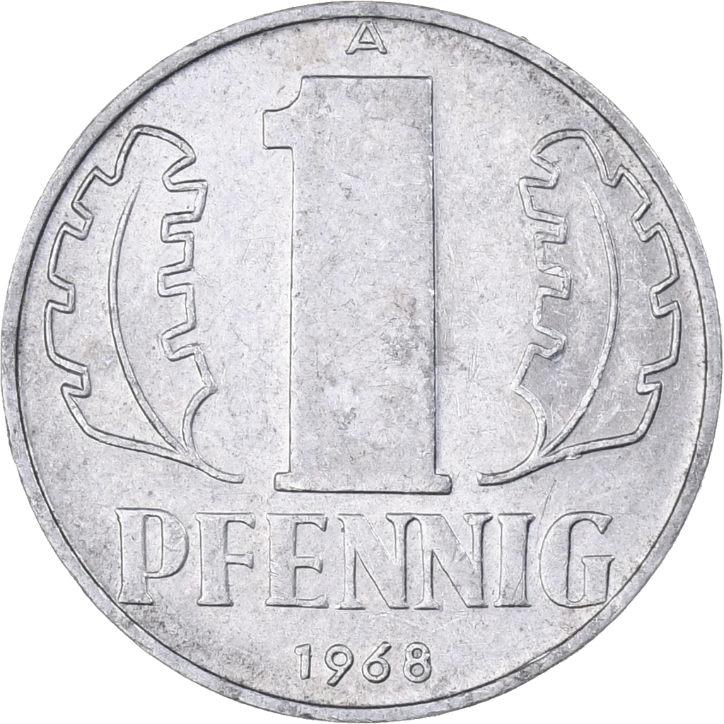 GERMAN-DEMOCRATIC REPUBLIC, Pfennig, 1968, Berlin, Aluminum, , KM:8.1