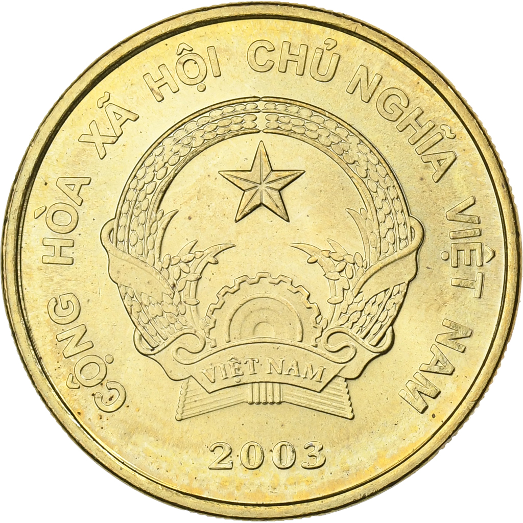 Vietnam, SOCIALIST REPUBLIC, 2000 Dông, 2003, Vantaa, Brass plated steel