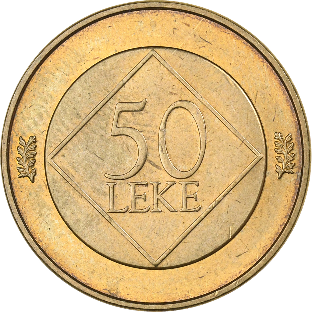 Albania, 50 Lekë, 2003, Brass, , KM:89