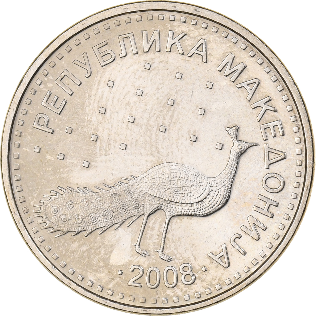 Macedonia, 10 Denari, 2008, Copper-Nickel-Zinc, , KM:31