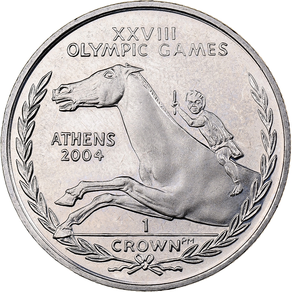 Gibraltar, Elizabeth II, Crown, 2003, Copper-nickel, , KM:1052