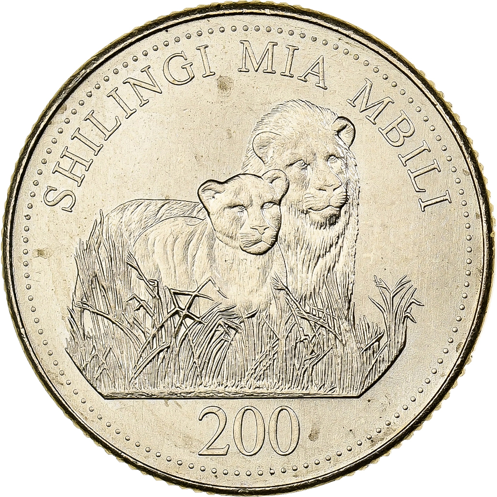 Tanzania, 200 Shilingi, 1998, Copper-Nickel-Zinc, , KM:34