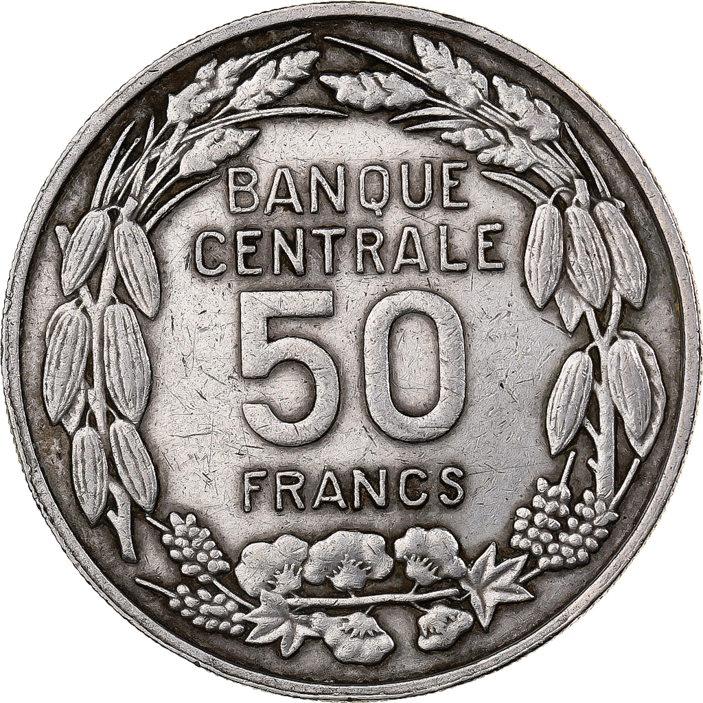 Cameroon, 50 Francs, 1960, Paris, Copper-nickel, , KM:13