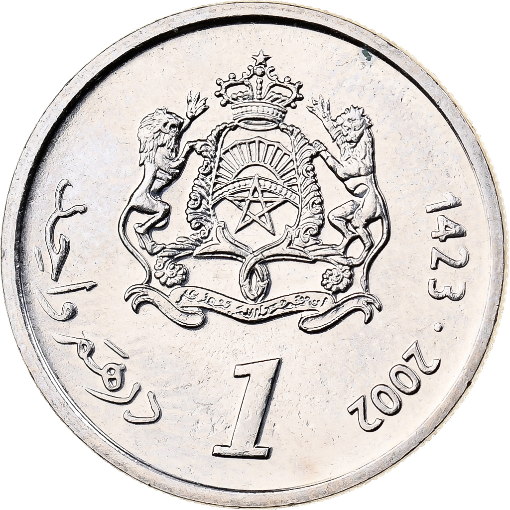 Morocco, Mohammed VI, Dirham, 2002, Copper-nickel, , KM:117