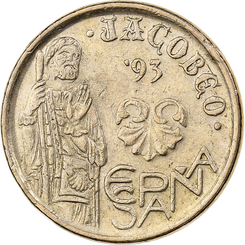 Spain, Juan Carlos I, 5 Pesetas, 1993, Madrid, Aluminum-Bronze, AU