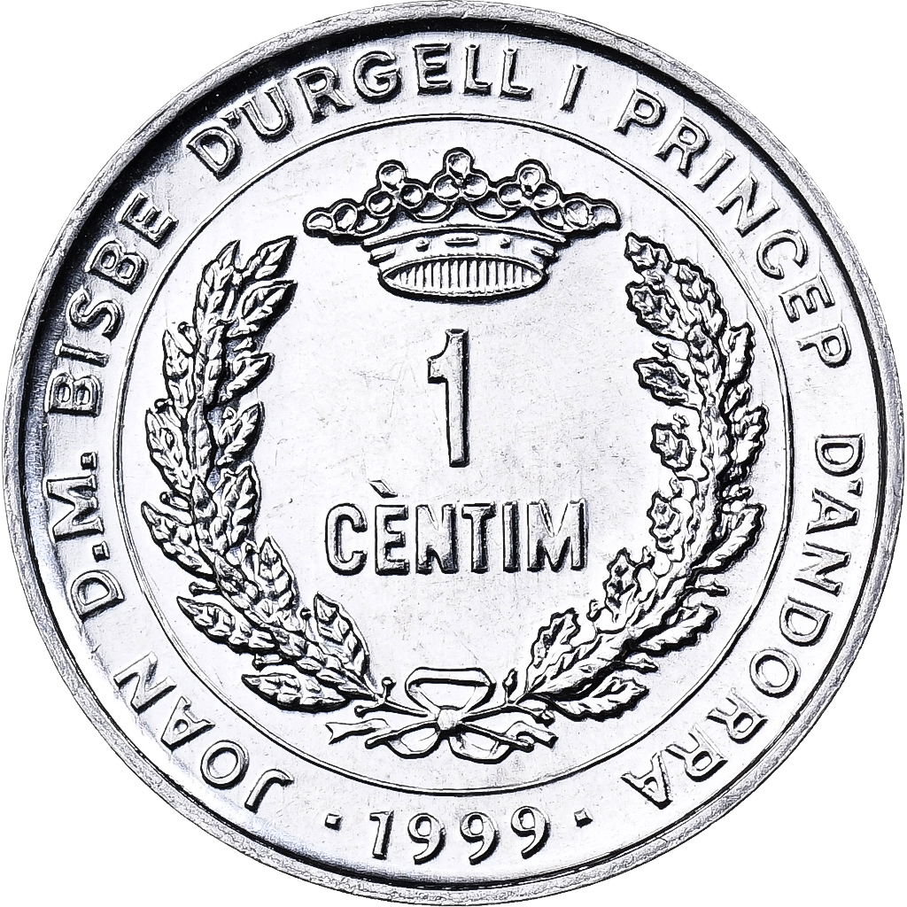 Andorra, Centim, 1999, Aluminum, , KM:171