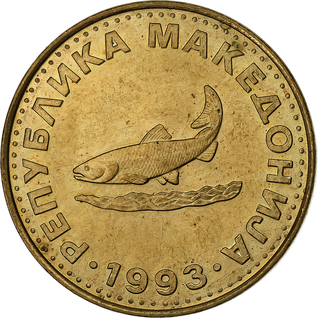 Macedonia, 2 Denari, 1993, Brass, , KM:3