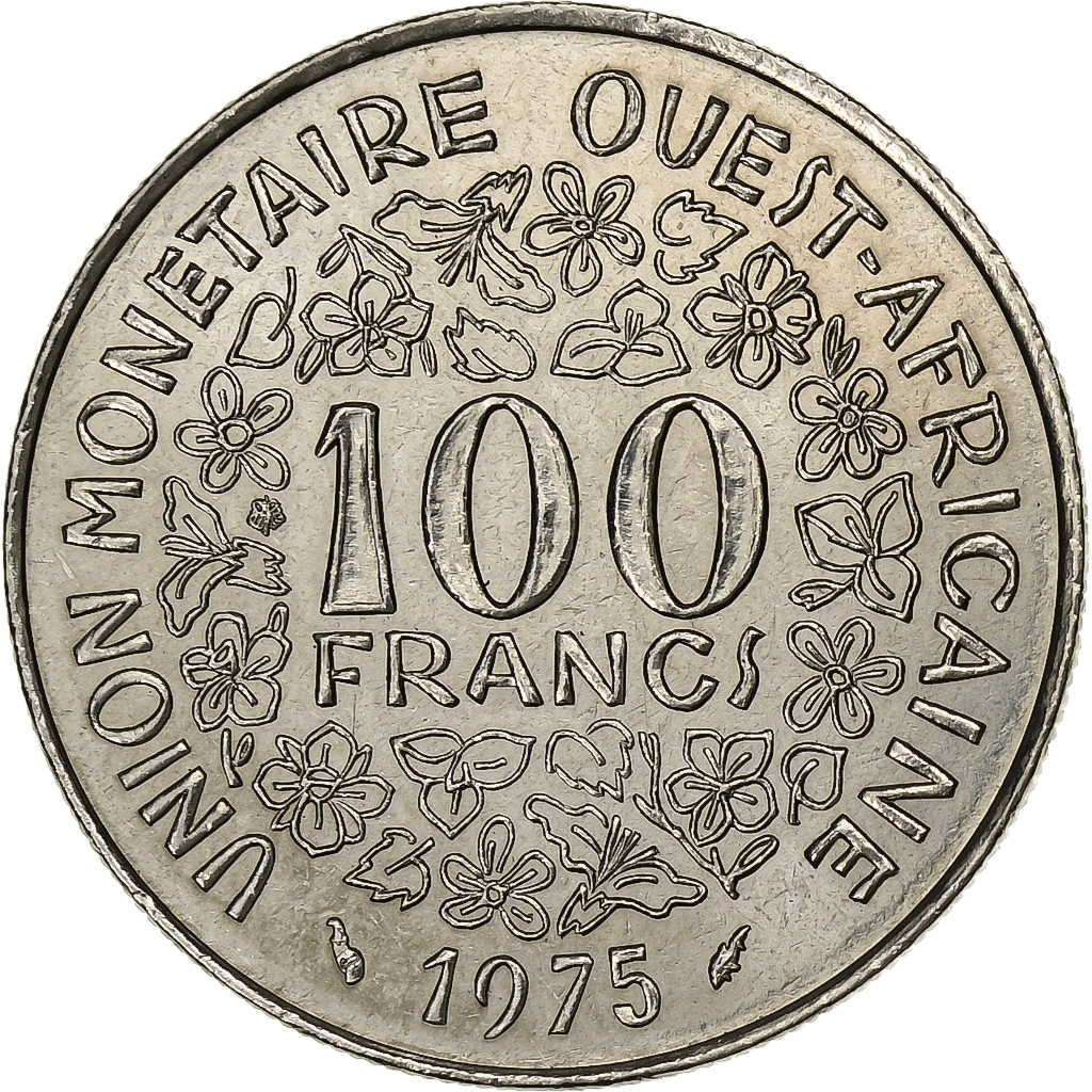 West African States, 100 Francs, 1975, Pessac, Nickel, , KM:4