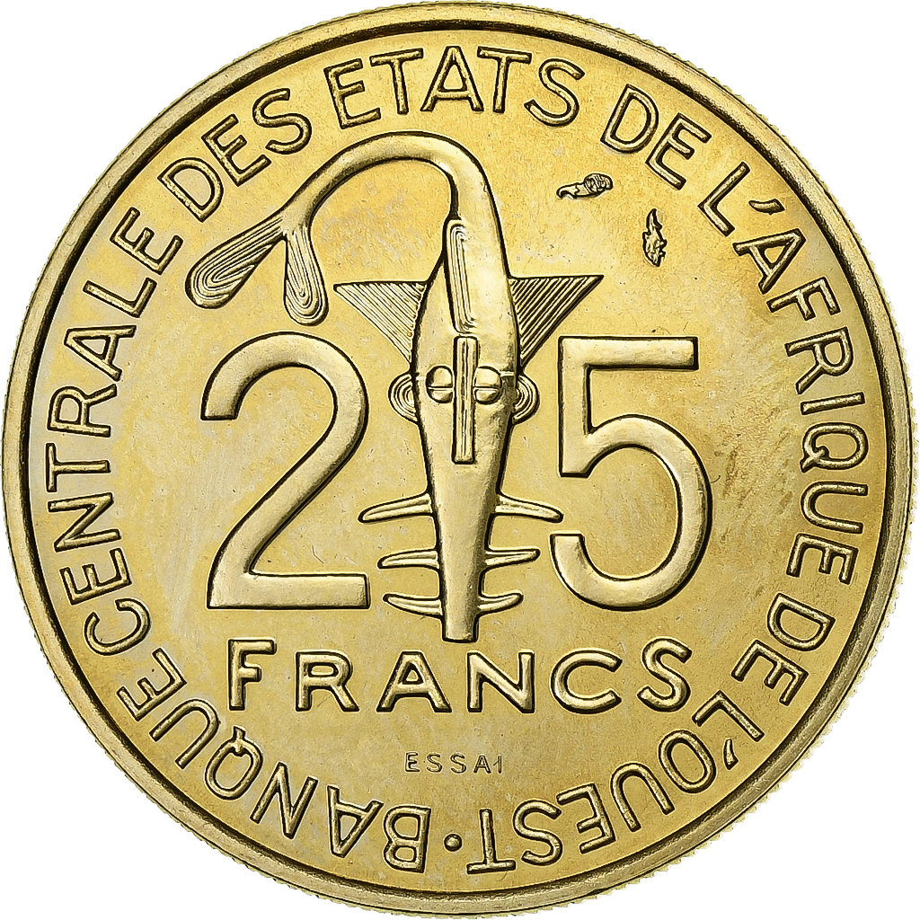 West African States, 25 Francs, 1980, Aluminum-Bronze, , KM:E9